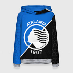 Толстовка-худи женская FC ATALANTA ФК АТАЛАНТА, цвет: 3D-меланж