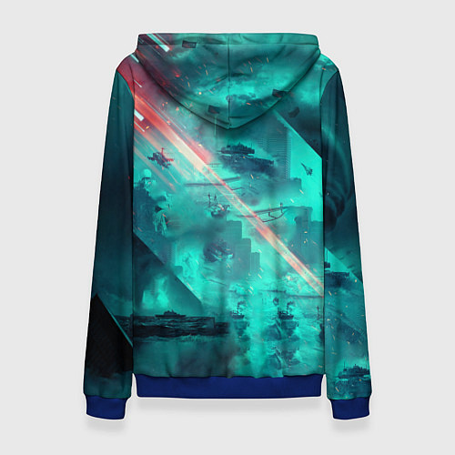 Женская толстовка Баттлфилд 2042 / 3D-Синий – фото 2