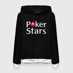 Толстовка-худи женская Poker Stars, цвет: 3D-белый