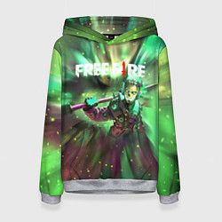 Толстовка-худи женская FREEFIRE Battlegrounds Z, цвет: 3D-меланж