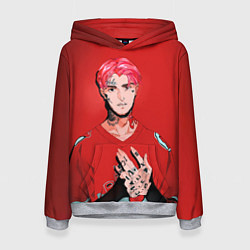 Толстовка-худи женская Red Lil Peep, цвет: 3D-меланж