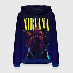 Толстовка-худи женская Nirvana Neon, цвет: 3D-синий