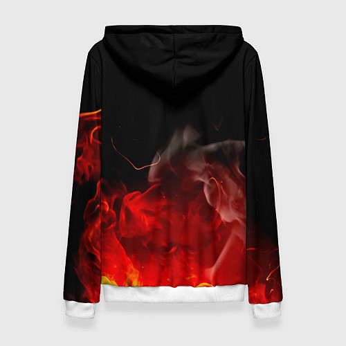 Женская толстовка Зоро и Луффи в огне One Piece / 3D-Белый – фото 2