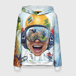 Толстовка-худи женская Riders Republic, цвет: 3D-белый