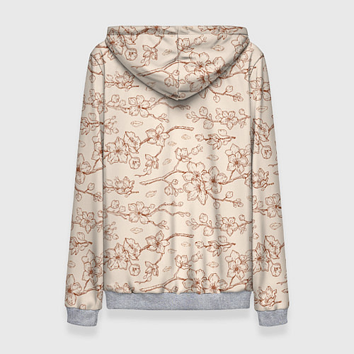 Женская толстовка Китайский Дракон и Сакура / 3D-Меланж – фото 2