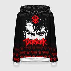 Толстовка-худи женская BERSERK ЛОГО, цвет: 3D-белый