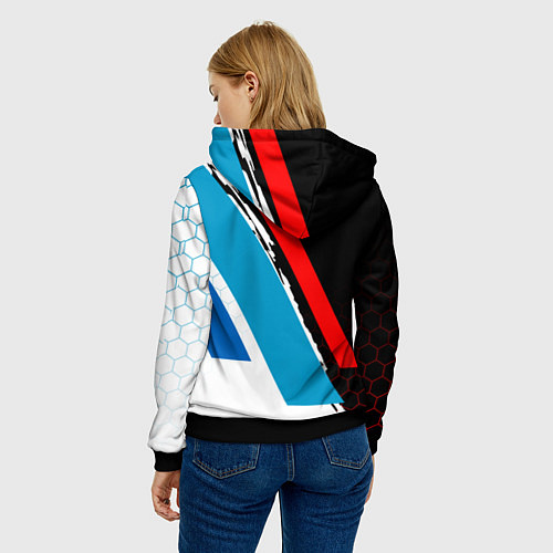 Женская толстовка YAMAHA ЯМАХА МОТОСПОРТ / 3D-Черный – фото 4