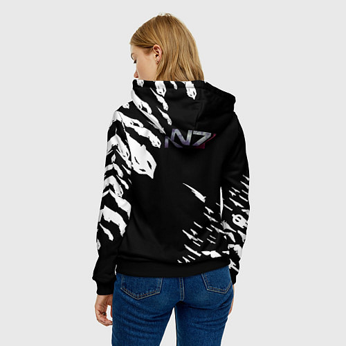 Женская толстовка MASS EFFECT ПОСЛЕДНИЙ БОЙ / 3D-Черный – фото 4