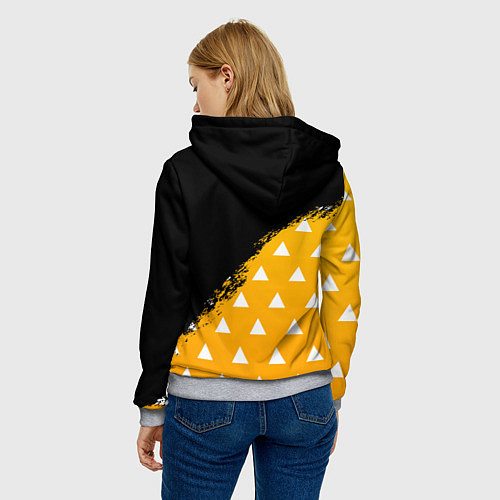 Женская толстовка КОСТЮМ ЗЕНИЦУ ZENITSU KNY / 3D-Меланж – фото 4