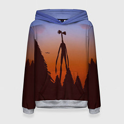 Толстовка-худи женская Сиреноголовый Siren Head Лес, цвет: 3D-меланж