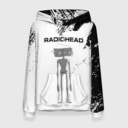 Толстовка-худи женская Radiohead Радиохед Z, цвет: 3D-белый