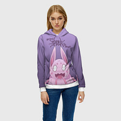 Толстовка-худи женская Аниме Да, я паук, и что?, цвет: 3D-белый — фото 2