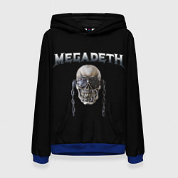 Толстовка-худи женская Megadeth, цвет: 3D-синий