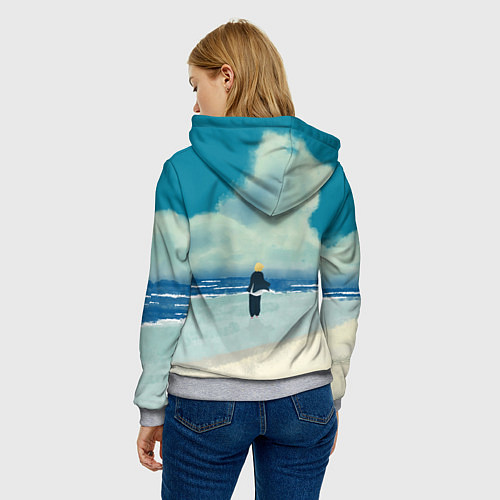 Женская толстовка МАЙКИ В ОДИНОЧЕСТВЕ / 3D-Меланж – фото 4