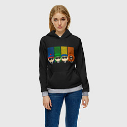 Толстовка-худи женская South park FBI, цвет: 3D-меланж — фото 2