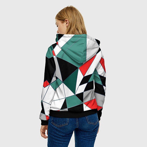Женская толстовка Абстрактный геометрический / 3D-Черный – фото 4