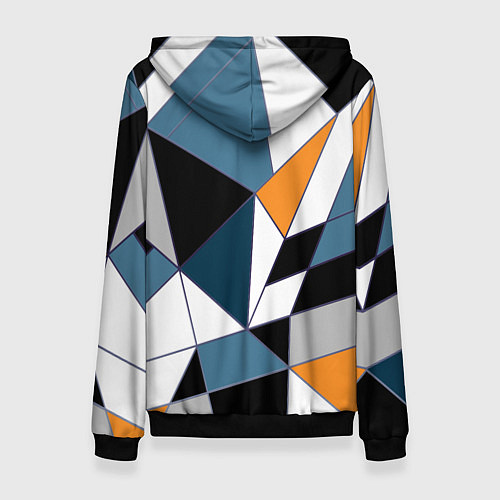 Женская толстовка Геометрический узор / 3D-Черный – фото 2