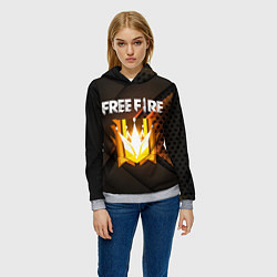Толстовка-худи женская FREE FIRE GRAND MASTER, цвет: 3D-меланж — фото 2