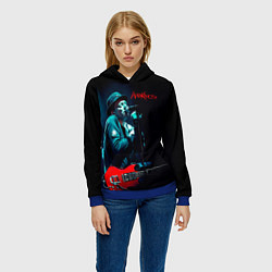 Толстовка-худи женская Агата Кристи Глеб Самойлов, цвет: 3D-синий — фото 2