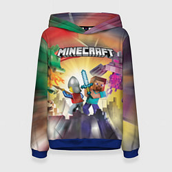 Толстовка-худи женская MINECRAFT МАЙНКРАФТ Z, цвет: 3D-синий