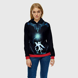 Толстовка-худи женская Дух-хранитель Ори, цвет: 3D-красный — фото 2