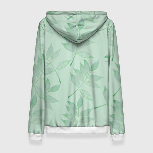 Женская толстовка Зеленые листья / 3D-Белый – фото 2