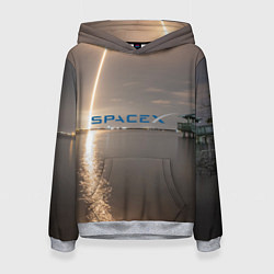 Толстовка-худи женская SpaceX Dragon 2, цвет: 3D-меланж