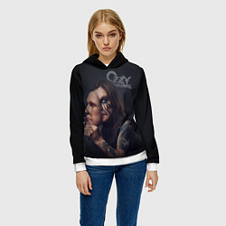 Толстовка-худи женская Ozzy Osbourne, цвет: 3D-белый — фото 2
