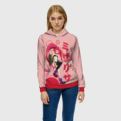Толстовка-худи женская Mizarisa, цвет: 3D-красный — фото 2