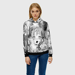 Толстовка-худи женская Full Dive RPG Manga, цвет: 3D-черный — фото 2