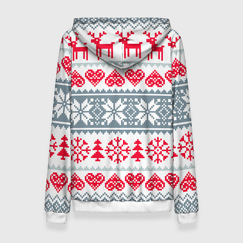 Женская толстовка Вязаный рисунок / 3D-Белый – фото 2