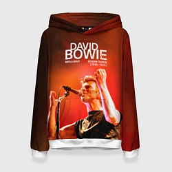 Толстовка-худи женская Brilliant Live Adventures - David Bowie, цвет: 3D-белый
