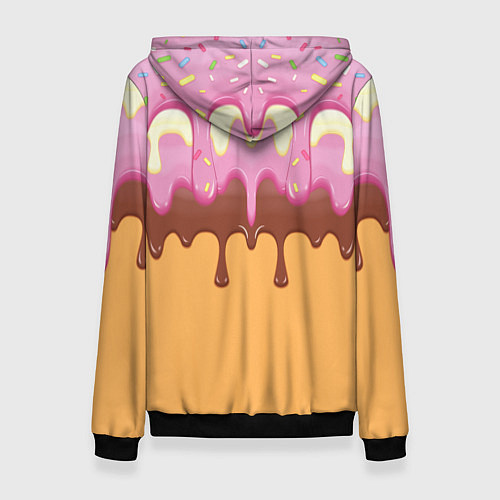 Женская толстовка Мороженое Ice Scream Z / 3D-Черный – фото 2