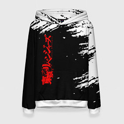 Толстовка-худи женская Токийские мстители, цвет: 3D-белый