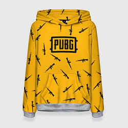 Женская толстовка PUBG АВТОМАТЫ ПАТТЕРН ЖЁЛТЫЙ