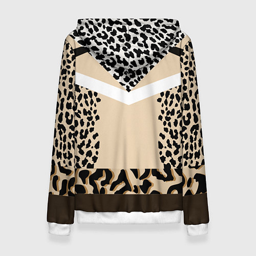 Женская толстовка Сила леопарда / 3D-Белый – фото 2