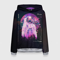 Толстовка-худи женская Vaporwave Astral Astronaut Collage, цвет: 3D-меланж