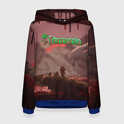 Толстовка-худи женская Terraria Тэррария, цвет: 3D-синий