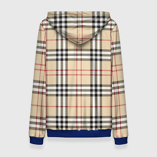 Женская толстовка Клетчатый принт в стиле Burberry / 3D-Синий – фото 2