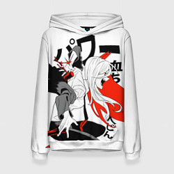 Толстовка-худи женская Power - Человек-бензопила, цвет: 3D-белый