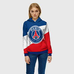 Толстовка-худи женская Paris Saint-Germain FC, цвет: 3D-синий — фото 2