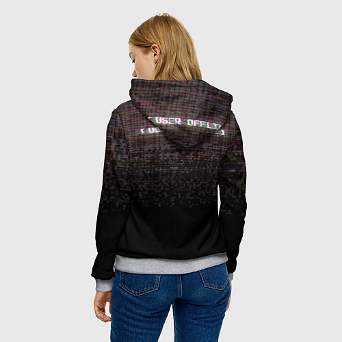 Женская толстовка Going offline noise / 3D-Меланж – фото 4