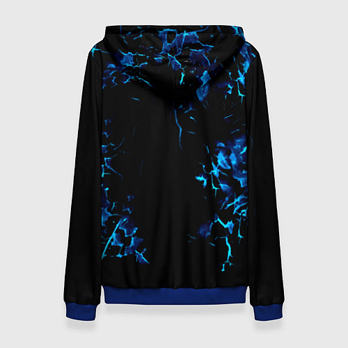 Женская толстовка Аста - Чёрный Клевер / 3D-Синий – фото 2