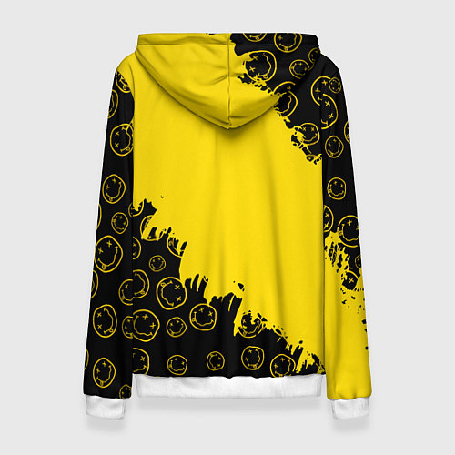 Женская толстовка Nirvana Smile Нирвана Рваный Паттерн / 3D-Белый – фото 2