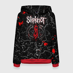 Толстовка-худи женская Slipknot Rock Слипкнот Музыка Рок Гранж, цвет: 3D-красный