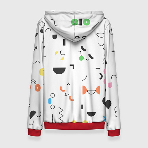 Женская толстовка TOCA BOCA УЗОР ФОН / 3D-Красный – фото 2