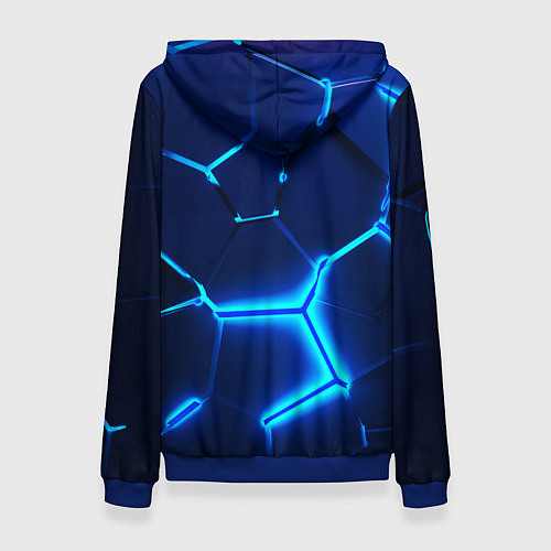 Женская толстовка BMW LOGO 3Д ПЛИТЫ ГЕОМЕТРИЯ / 3D-Синий – фото 2
