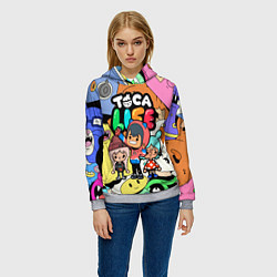 Толстовка-худи женская Toca Life: Heroes, цвет: 3D-меланж — фото 2