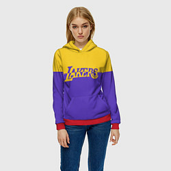 Толстовка-худи женская KobeBryant Los Angeles Lakers,, цвет: 3D-красный — фото 2