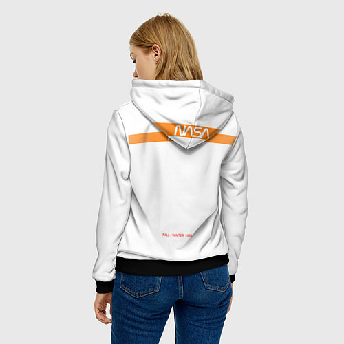 Женская толстовка NASA БЕЛАЯ ФОРМА / 3D-Черный – фото 4